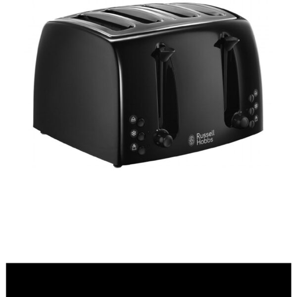 Russell Hobbs Toaster | 4 Slice Extra Wide Textures | Black