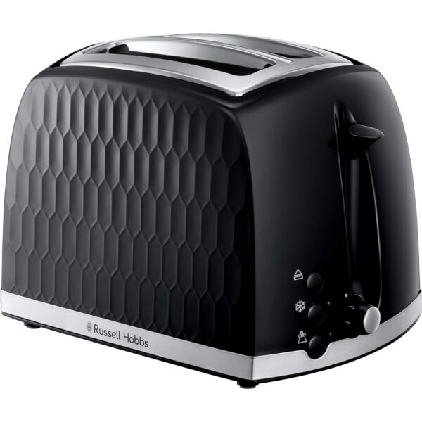 Russell Hobbs Toaster | 2 Slice | Honeycomb | Black