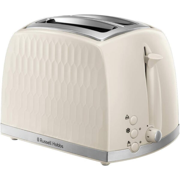 Russell Hobbs Toaster | 2 Slice | Honeycomb | Cream