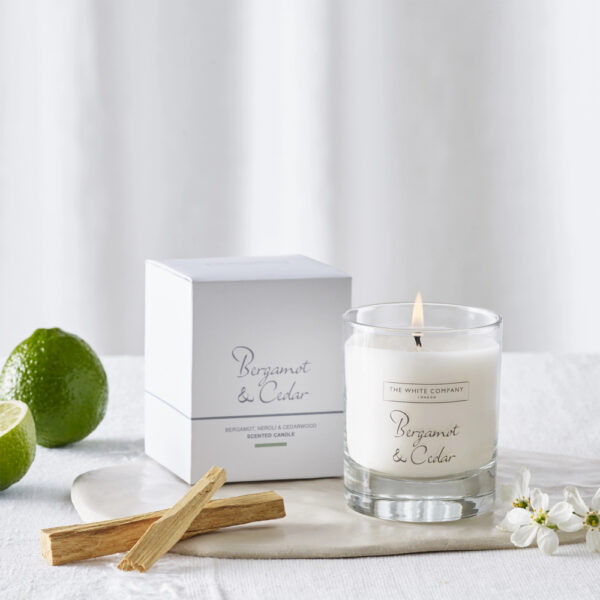 The White Company Bergamot & Cedar Signature Candle