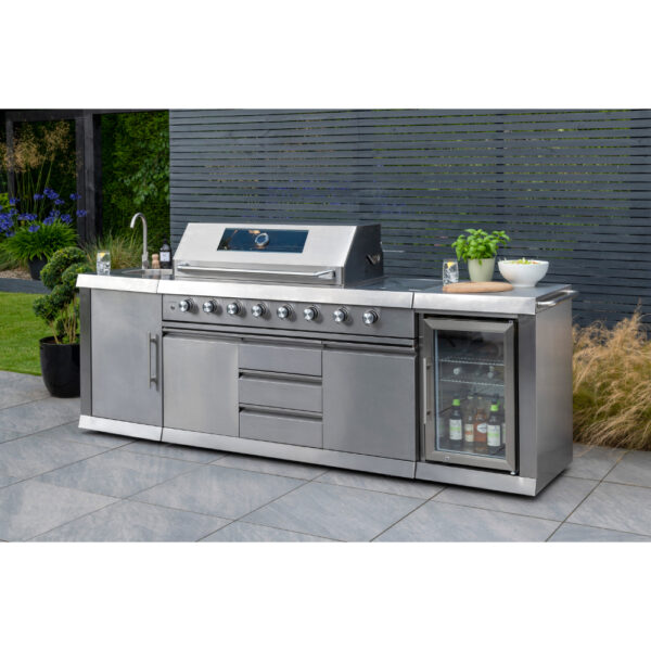 Absolute Pro 6 Burner Barbecue - With fridge and sink