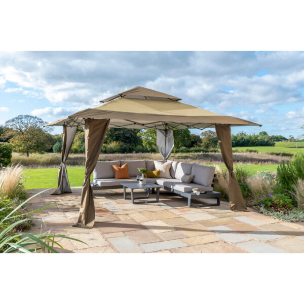 Got It Covered Pop Up Gazebo Taupe & Brown