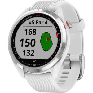 Garmin Approach S42 - Polished Silver with White Band