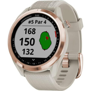 Garmin Approach S42 - Rose Gold with Light Sand Band