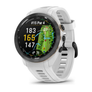 Garmin Approach S70 - Black Ceramic Bezel with White Silicone Band