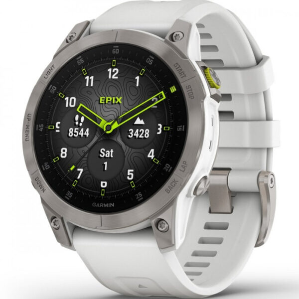 Garmin epix (Gen 2) ? Sapphire Edition | 47 mm - Titanium with White Band