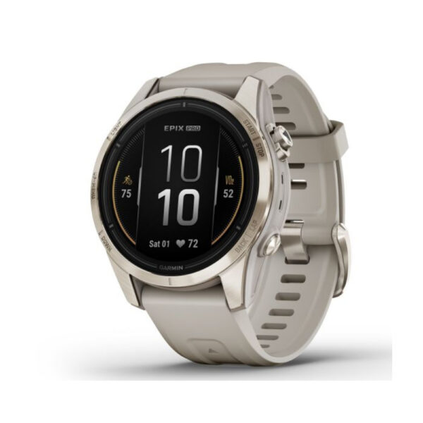 Garmin epix Pro (Gen 2) ? Sapphire Edition | 42 mm - Soft Gold with Light Sand Band