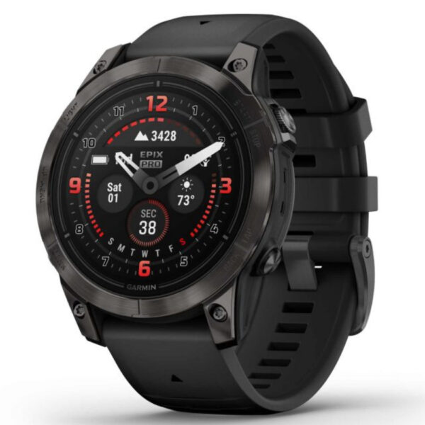 Garmin epix Pro (Gen 2) ? Sapphire Edition | 47 mm - Carbon Grey DLC Titanium with Black Band