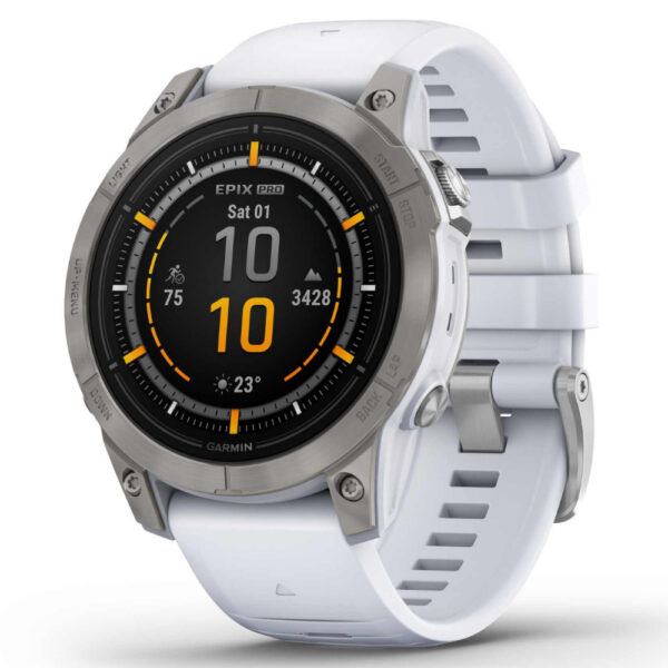 Garmin epix Pro (Gen 2) ? Sapphire Edition | 47 mm - Titanium with Whitestone Band