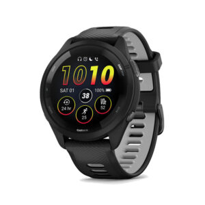 Garmin Forerunner 265 - Black Bezel and Case with Black/Powder Gray Silicone Band
