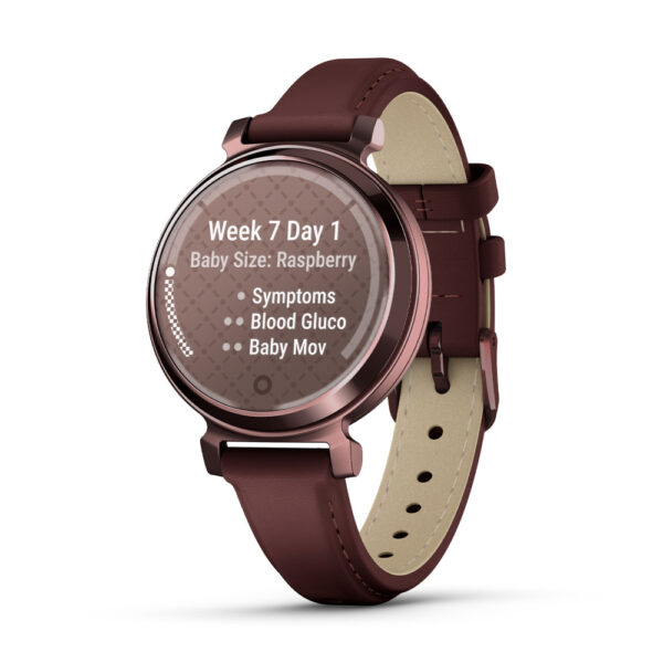 Garmin Lily 2 Classic - Dark Bronze with Mulberry Leather Band