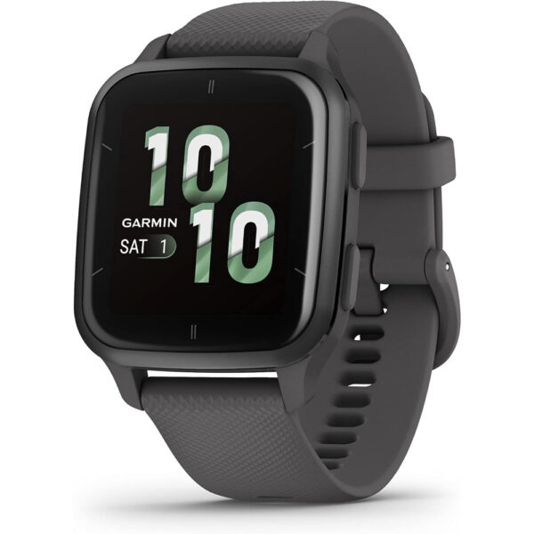 Garmin Venu Sq 2 - Slate Aluminium Bezel with Shadow Grey Case and Silicone Band