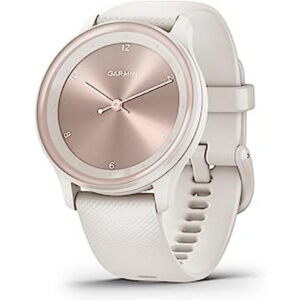 Garmin vivomove Sport - Ivory Case and Silicone Band with Peach Gold Accents
