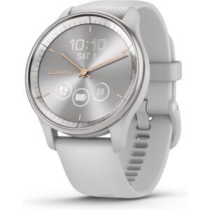 Garmin vivomove Trend - Cream Gold Stainless Steel Bezel with French Grey Case and Silicone Band