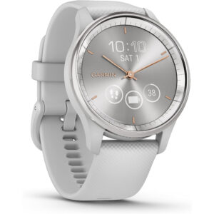 Garmin vivomove Trend - Silver Stainless Steel Bezel with Mist Grey Case and Silicone Band