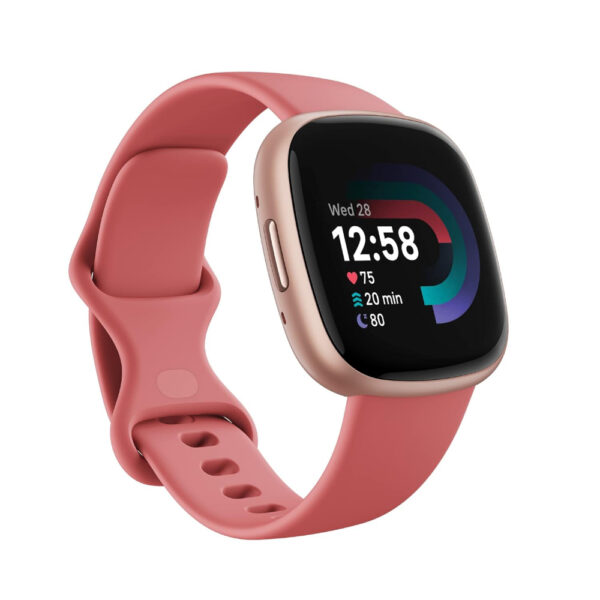 Fitbit Versa 4 Fitness Watch Pink Sand/Copper Rose