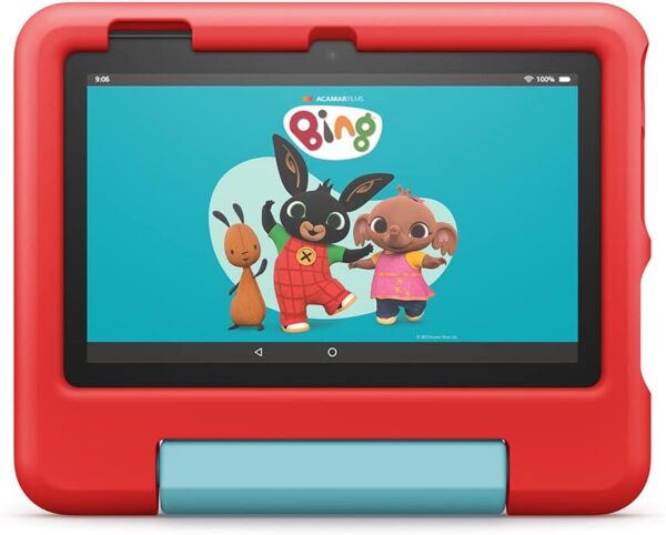 Amazon Fire 7 Kids tablet, 7" display, 16 GB, Red