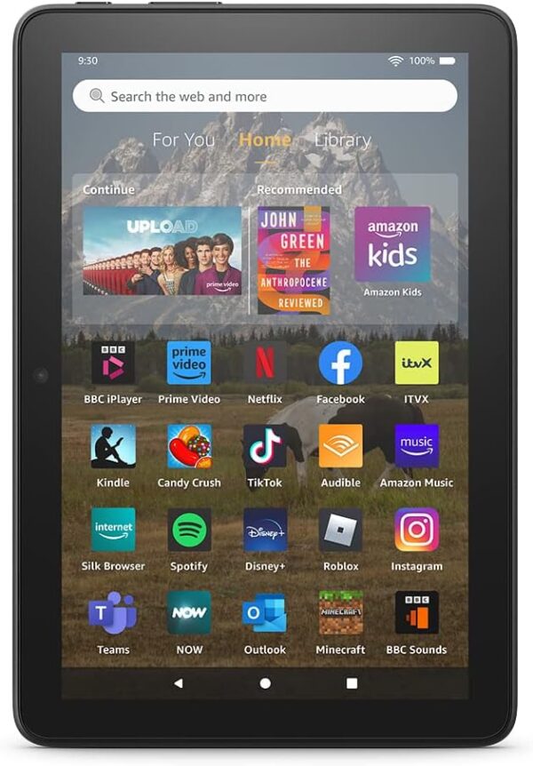 Amazon Fire HD 8 tablet, 8" HD display, 32 GB, with ads, Black