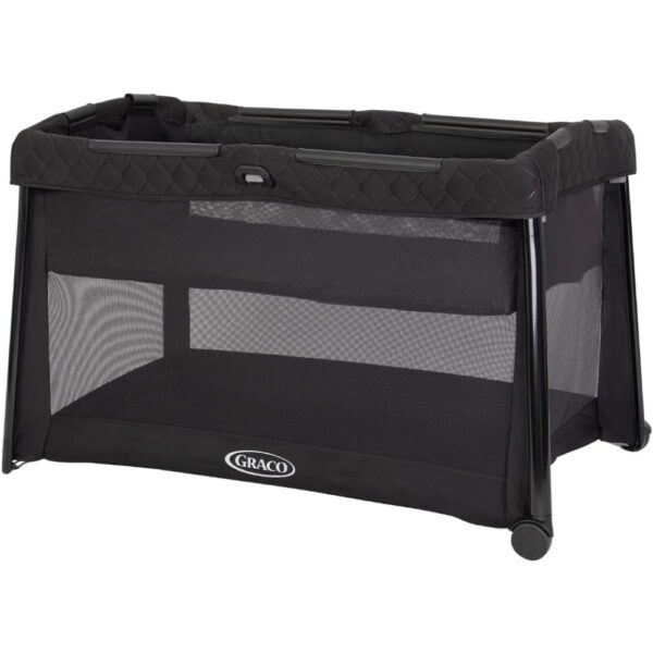 Graco FoldLite LX Travel Cot with Bassinet - Midnight