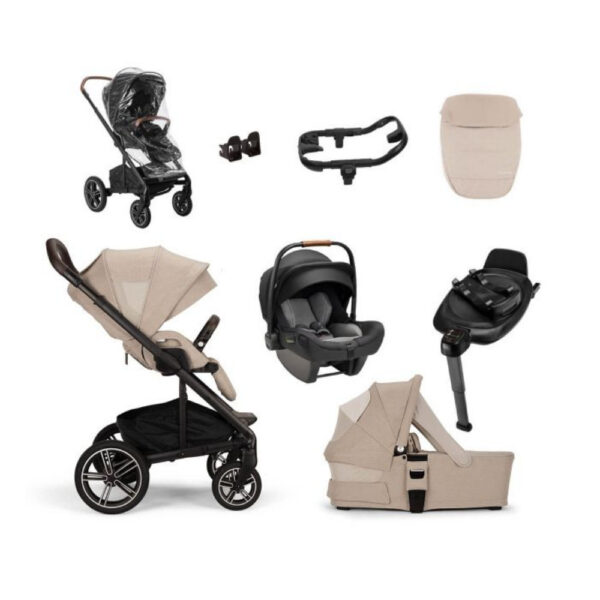 Nuna MIXX next Generation PIPA Bundle, Including PIPA next Car Seat, Biscotti