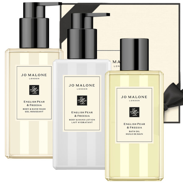 Jo Malone English Pear and Freesia Body and Hand Wash and Hand Lotion and Bath Oil Gift Set 250ml