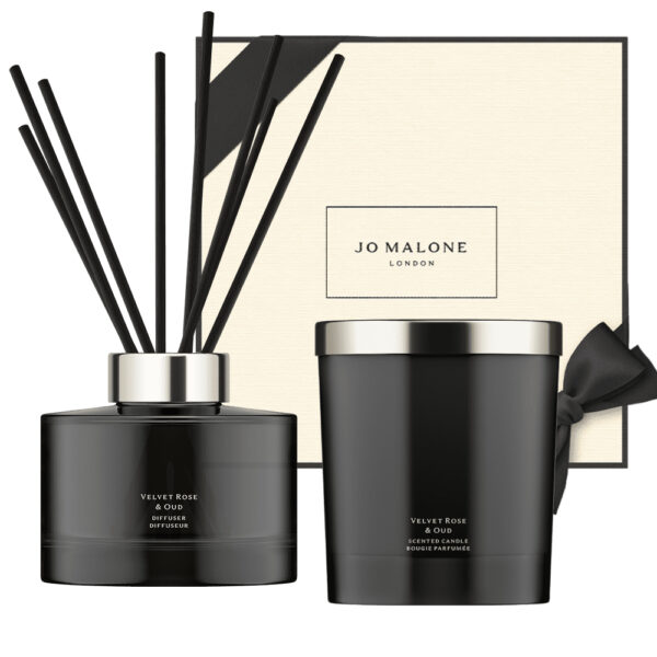 Jo Malone Velvet Rose & Oud Home Candle (200g) Home Diffuser (165ml) Gift Set