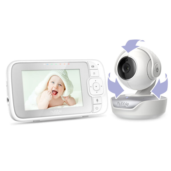 Hubble Nursery View Select 4.3inch Video Baby Monitor with Pan Tilt and Zoom White