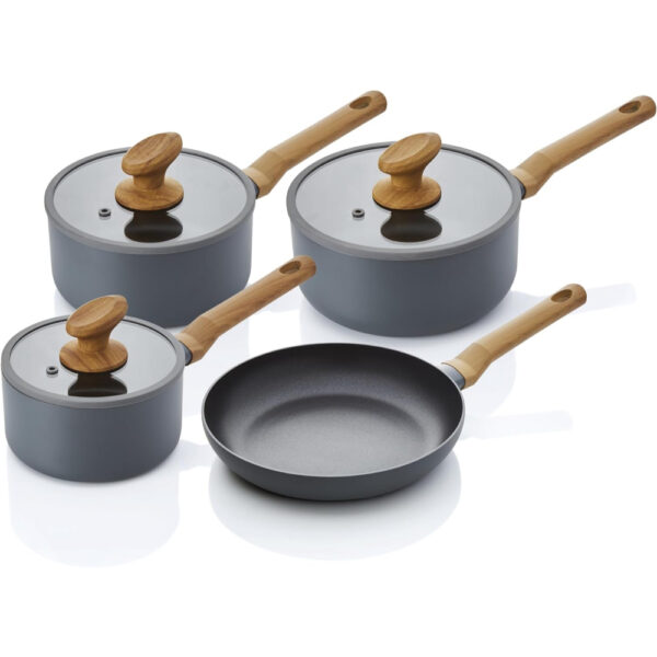 Swan Nordic 4 Piece Pan Set Grey