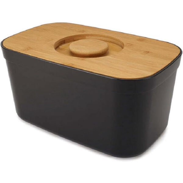 Joseph Joseph Bread Bin with Cutting Board Lid Black