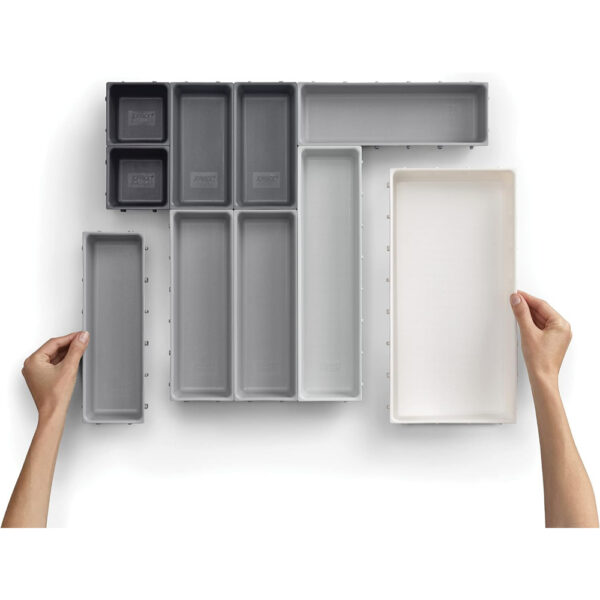 Joseph Joseph Blox 10-piece Grey Drawer Organiser Set