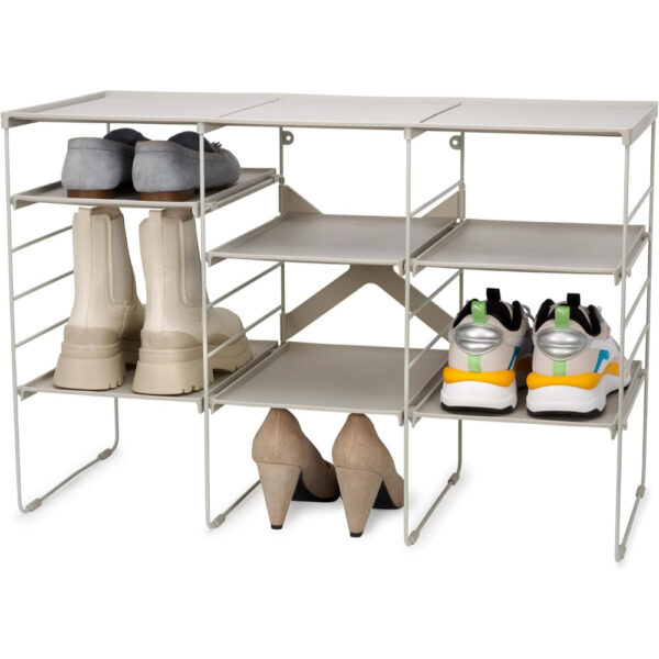 Joseph Joseph Level Plus Large Adjustable Ecru Shoe Rack