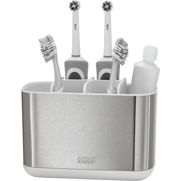 Joseph Joseph EasyStore Stainless-steel Large Toothbrush Holder