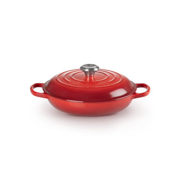 Le Creuset Cast Iron 26cm  Shallow Casserole  Cerise