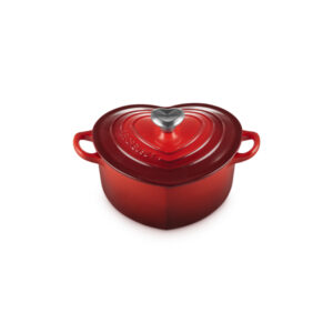 Le Creuset Cast Iron 20cm  Heart Casserole with Heart Knob Cerise