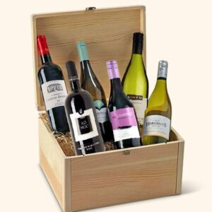 Make Merry Wine Case in Wooden Box