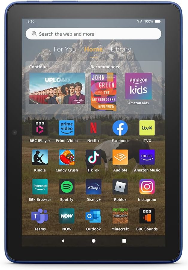 Amazon Fire HD 8 tablet, 8" HD display, 32 GB, with ads, Denim