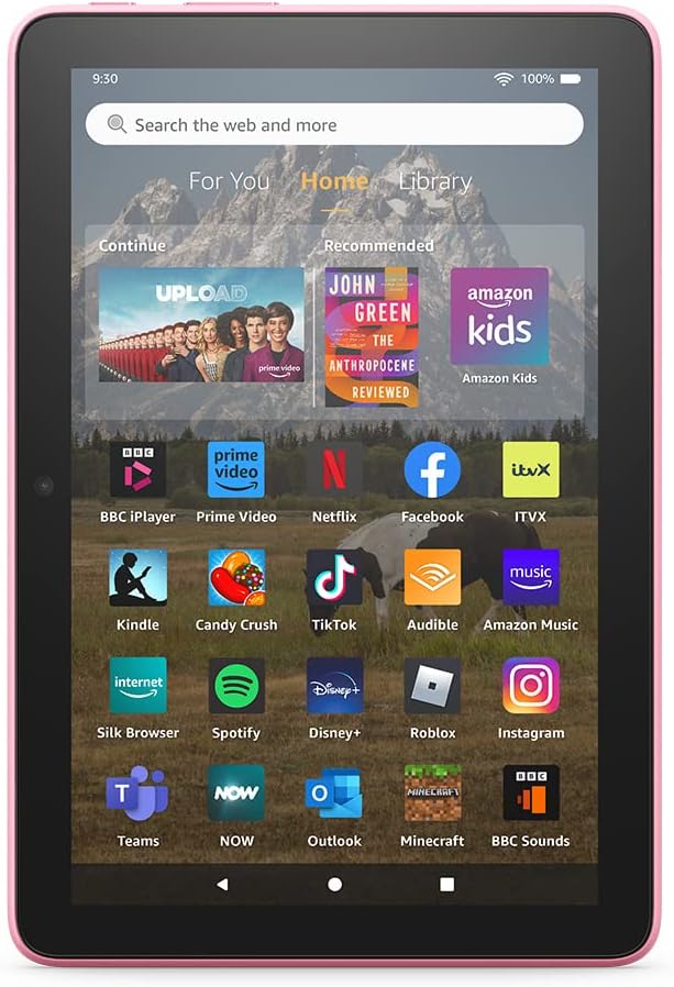 Amazon Fire HD 8 tablet, 8" HD display, 64 GB, with ads, Rose