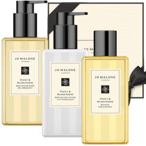 Jo Malone Peony and Blush Suede Body and Hand Wash and Hand Lotion and Bath Oil Gift Set 250ml