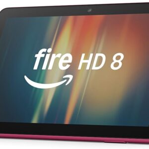 Amazon Fire HD 8 tablet, 8" HD Display, 3 GB memory, 32 GB, designed for portable entertainment, Hibiscus, – with ads