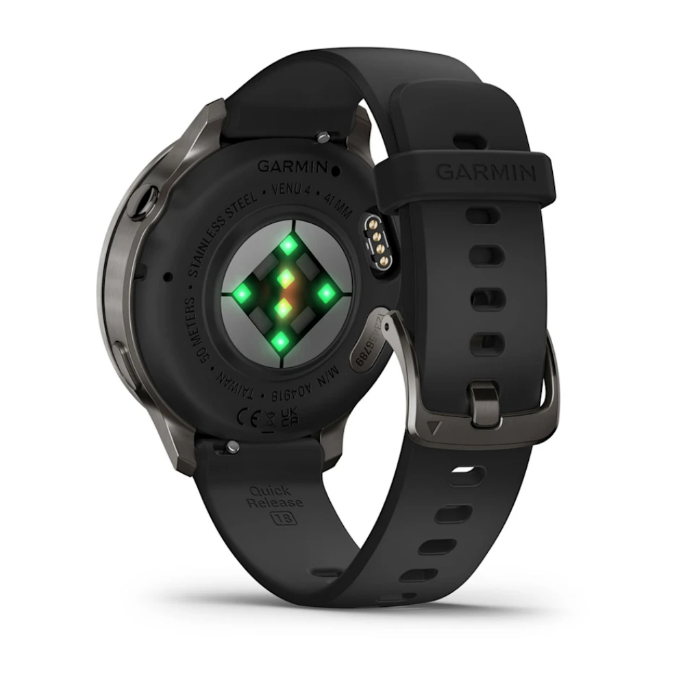 Garmin Venu 4 (41mm), GPS, Wi-Fi, Black w/ Slate + Black, Smart Watch - Image 2
