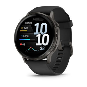 Garmin Venu 4 (45mm), GPS, Wi-Fi, Black w/ Slate + Black, Smart Watch
