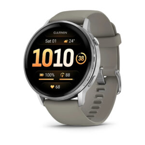 Garmin Venu 4 (45mm), GPS, Wi-Fi, Black w/ Silver + Gray, Smart Watch