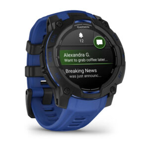 Garmin Instinct 3,45mm,AMOLED,Black with Bolt Blue Band,Smart Watch