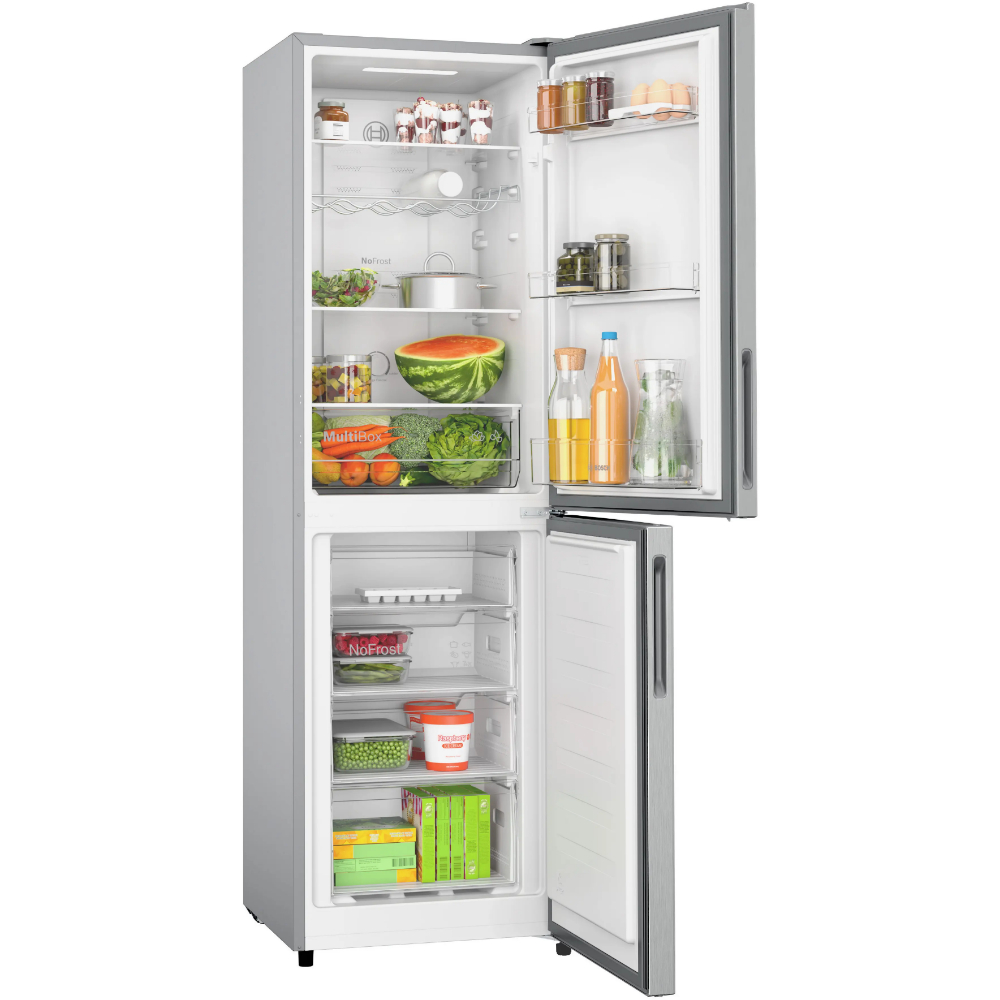 Bosch Series 2 KGN27NLEAG Freestanding 50/50 Fridge Freezer, Inox - Image 2