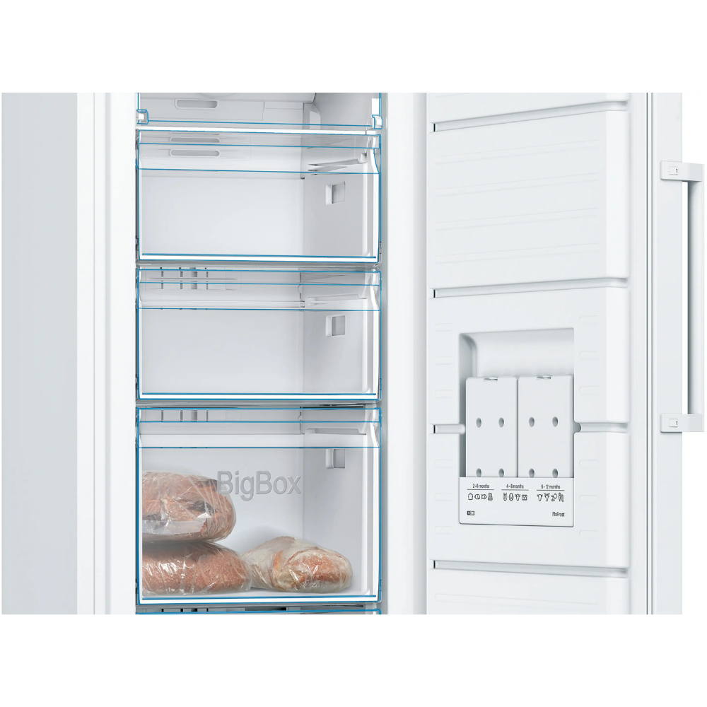Bosch Series 4 GSN29VWEVG Freestanding Freezer, White - Image 2