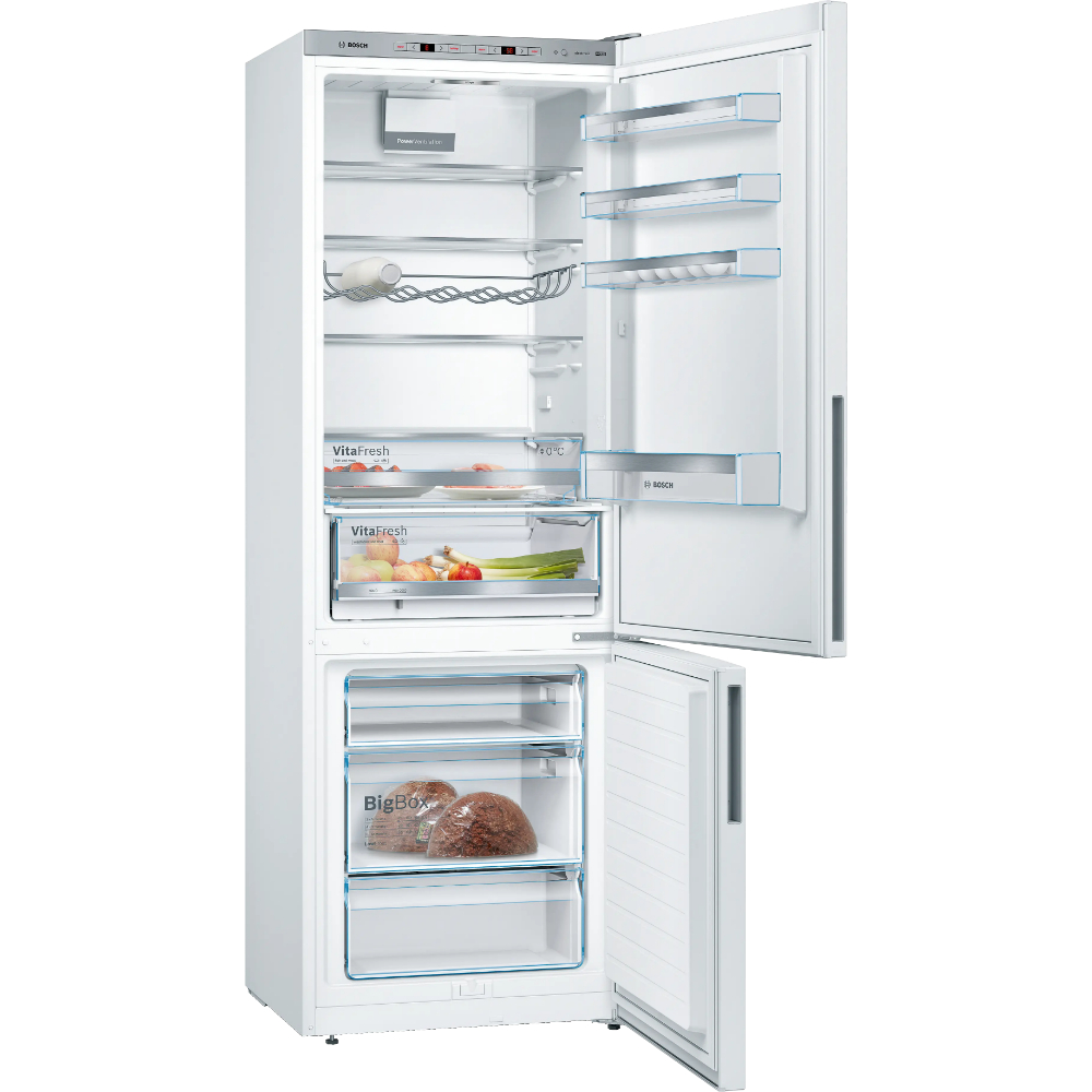 Bosch Series 6 KGE49AWCAG Freestanding 70/30 Fridge Freezer, White - Image 2