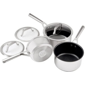 Ninja C63000UK ZEROSTICK Stainless Steel 3-Piece Pan Set