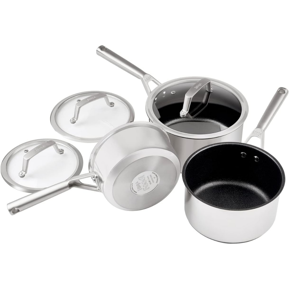 Ninja C63000UK ZEROSTICK Stainless Steel 3-Piece Pan Set