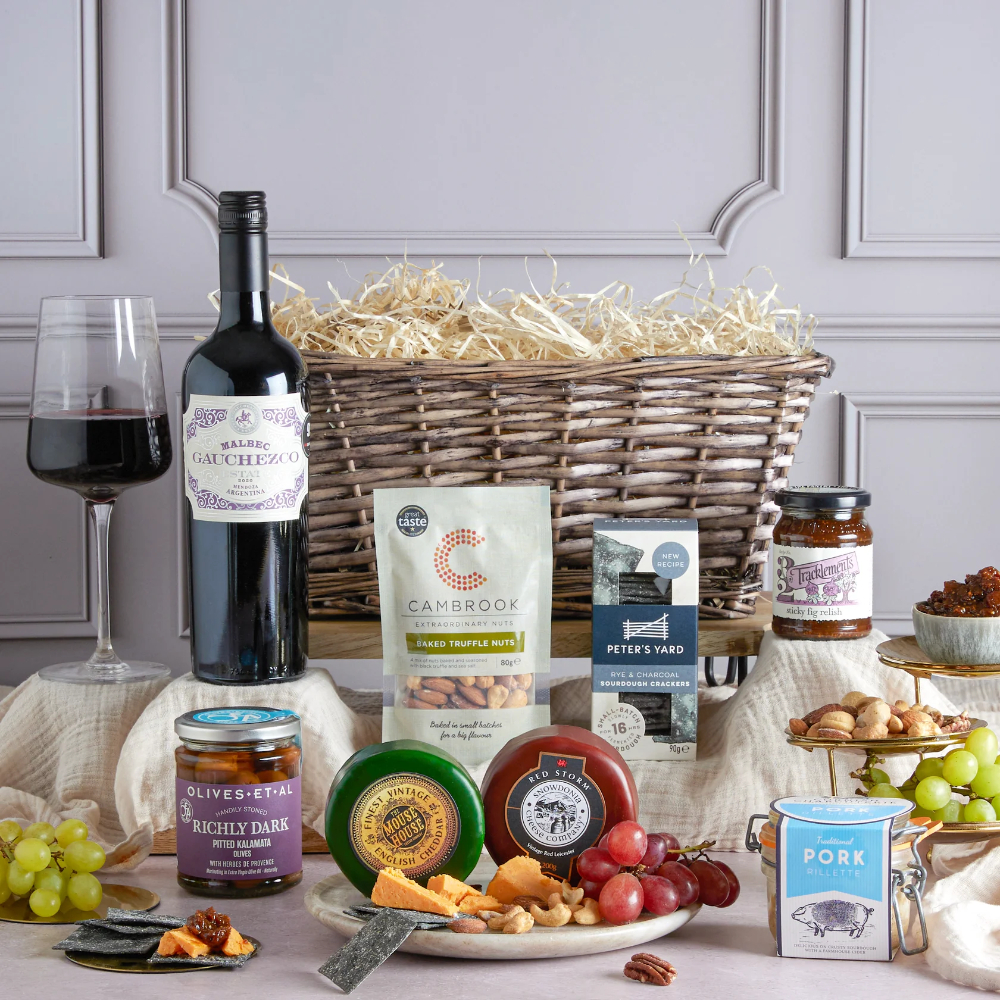 Luxury Hampers - WC08 Luxury Wine, Cheese and Rillette Hamper