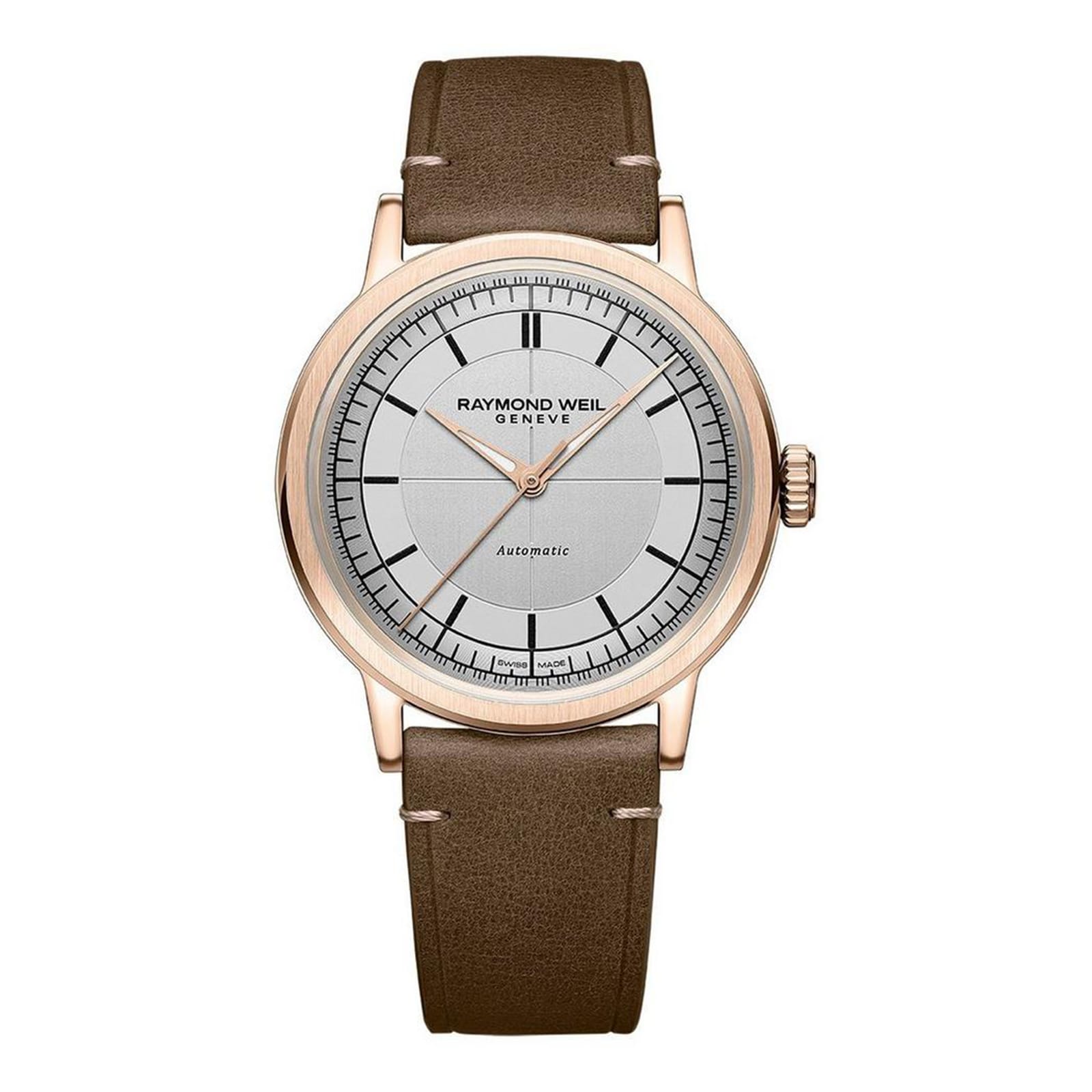Raymond Weil 2925-PC5-65001 Gents Millesime Automatic Strap Watch 39.5mm - Brown Strap